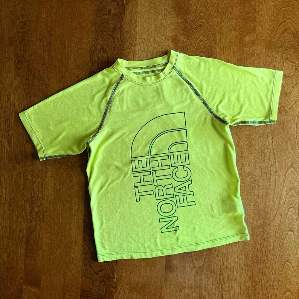 The North Face highlighter yellow shirt XS 6